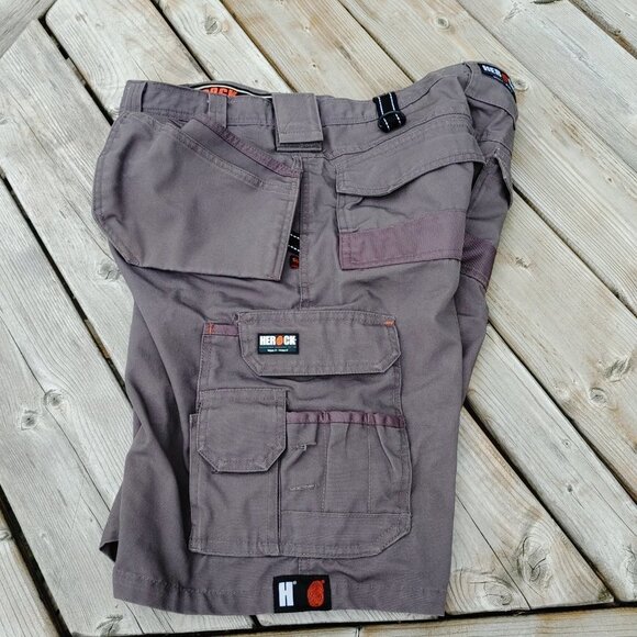 HEROCK WORK WEAR SHORTS Men's Size 40 EUC Grey Carpenter Roofer Construction - Picture 7 of 9